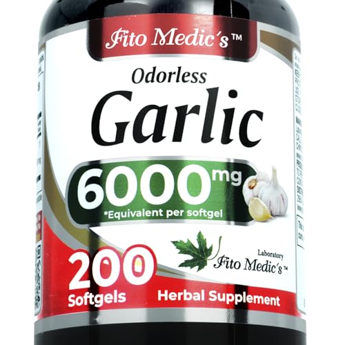 FITO MEDIC'S Lab | Garlic Supplements | Garlic Pills | Odorless Garlic | 200 Softgels
