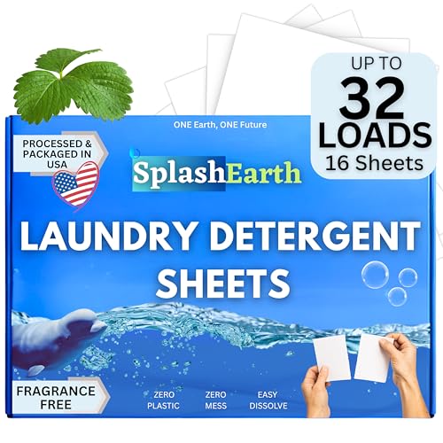 Splash Earth Laundry Detergent Sheets Made in USA (32...