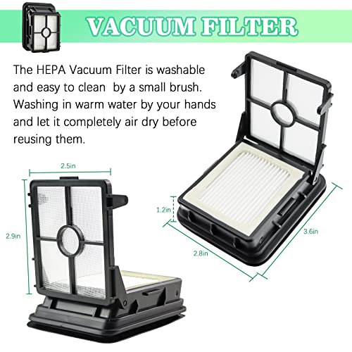 2460 Pet Pro Multi-Surface Brush Roll Replacement And Filters Replacement For Bissell Crosswave Pet Pro And Bissell Crosswave Parts 2306A, 2306, 2303, 2306P, 1785 Series Vacuum (3 Pack 2460 Crosswave Brush Rolls & 3 Pack 1866 Filters) #TOP2