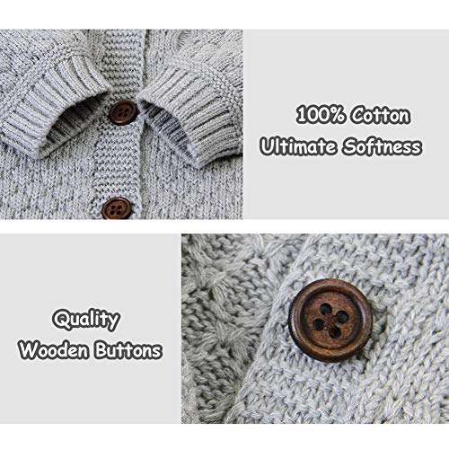 Anmino Newborn Baby Boys Girls Sweater Knitted Romper Bodysuit Jumpsuit Clothes Outfits With Warm Hat Set Grey #TOP1