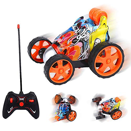 Preisvergleich Produktbild Mgrett Ferngesteuertes Auto, 2.4GHz Kinder Spielzeugauto Fahrzeug 360° Drehung Auto Ferngesteuerter Rennfahrer Stunt Auto Elektrisch Motorräder für Kinder Jungen Mädchen Kindergeschenk (Rot)