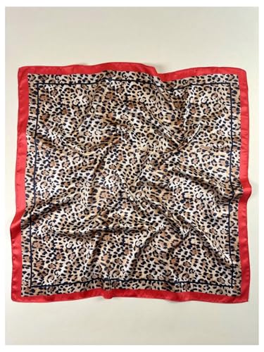 WDIRARA Women's Leopard Print Square Scarf Large Head Bandana Sleeping Hair Wraps Streetwear2