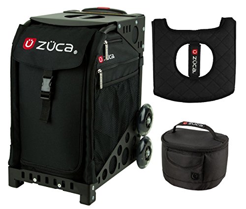 ZUCA Sport Bag - Obsidian with Gift Lunchbox and Seat Cover (Black Frame)