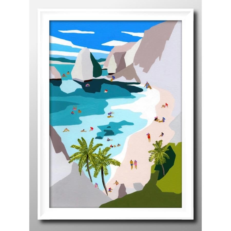 Amazon.co.jp: ポスター アート 夏の風景 海 海水浴 ハワイ A3 サイズ