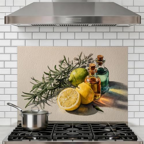 Cmialusie Lemon Rosemary Peel and Stick Backsplash 35.4x23.6 in