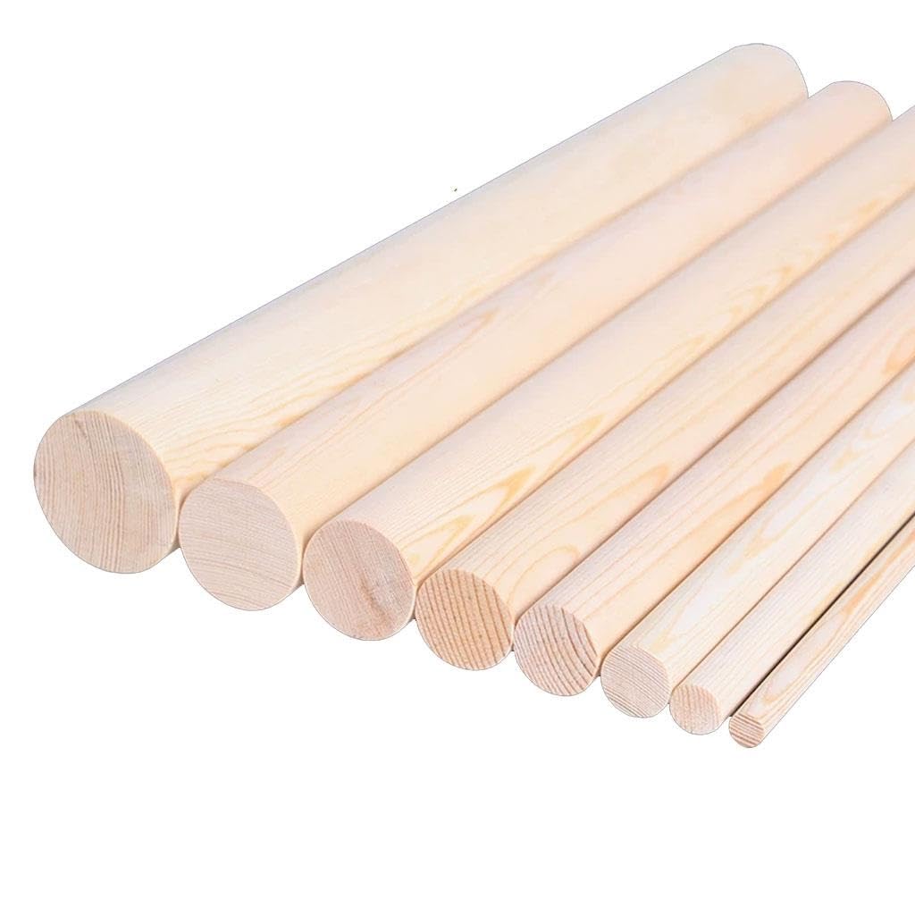 5 Sztuk 100mm Okrągły Pręt Z Drewna Sosnowego, Pasek Z Litego Drewna DIY Materiał Modelowy(Dia 60mm)