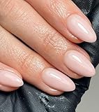 Celblisora 30 Stück künstliche Fingernägel zum Aufkleben, kurze, weiche, rosa Mandelform, glänzend, wiederverwendbar, Set für Damen