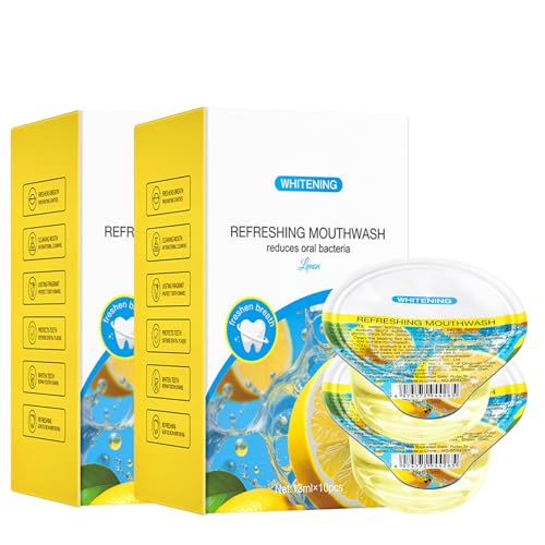 Mundspülung Einzelverpackt Refreshing Mouthwash, Frischer Atem & Tiefenreinigung, Praktische Portionsbeutel für Unterwegs (20pcs, Zitrone) Mundspülung Einzelverpackt Refreshing Mouthwash, Frischer Atem & Tiefenreinigung, Praktische Portionsbeutel für Unterwegs (20pcs, Zitrone)
