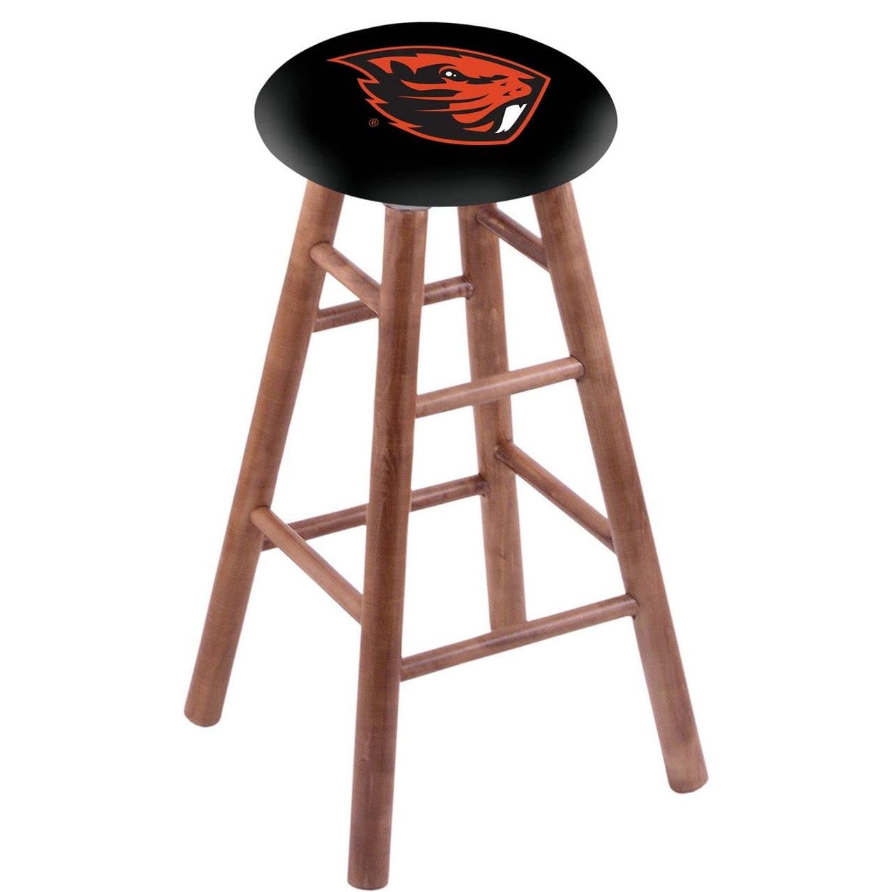 Holland Bar Stool Co. Maple Bar Stool in Medium Finish with Oregon State Seat by The