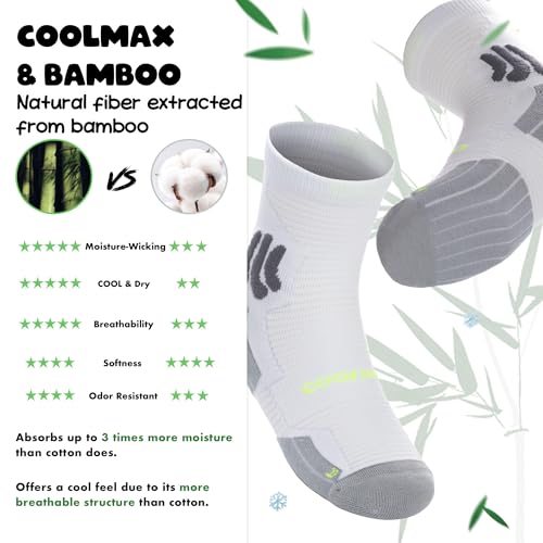 BRISIRA Coolmax Bamboo Viscose Kids Socks Compression Athletic Hiking Running Sports Boys Socks Moisture Wicking for Youth2