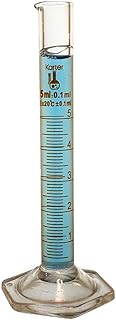 5ml Glass Graduated Cylinder, Single Metric Scale, Karter Scientific 233A2