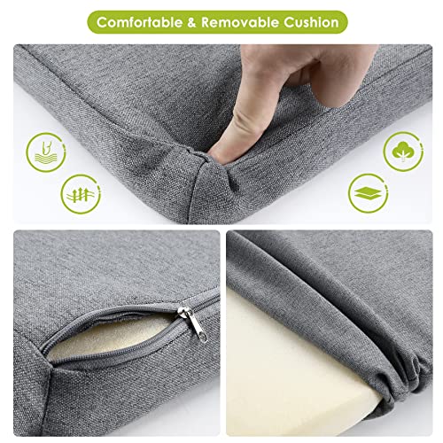 Housuit Kids Bookcase With Reading Nook, 6-Cubby Bookshelf With Removable Seat Cushion, Storage Organizer With Adjustable Shelf For Playroom, Bedroom, Entryway, 43.3" L X 15.7" D X 31.7" H, White #TOP7