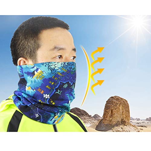FAVOMOTO 2 Peças Impressas Bandanas Respiráveis ??Polainas Rosto Esportes Ao Ar Livre Rosto Cachecol