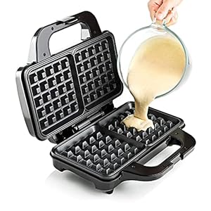 Global Gourmet by Sensiohome Square Waffle Maker Iron Machine 1000W I Electric I Non-Stick Coating Mould I Deep Cooking…