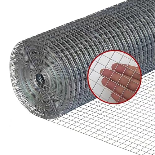 Wzmazingly Malla De Acero Inoxidable 304, Malla Electrosoldada, Red Metálica, Agujero De 12mm Red De Alambre De Pollo Por Pollos, Conejos, Perros, Valla De Jardín(1x6m)