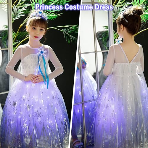 Disfraz de Princesa con Luces para Niñas 6-7 Años miniatura 4