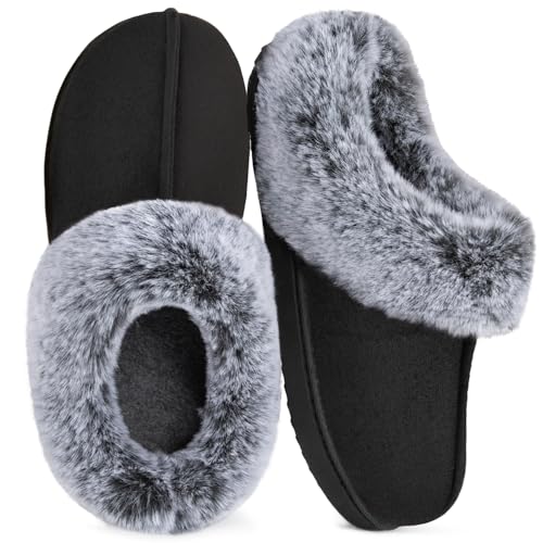 HomeTop Classic Microsuede Slippers