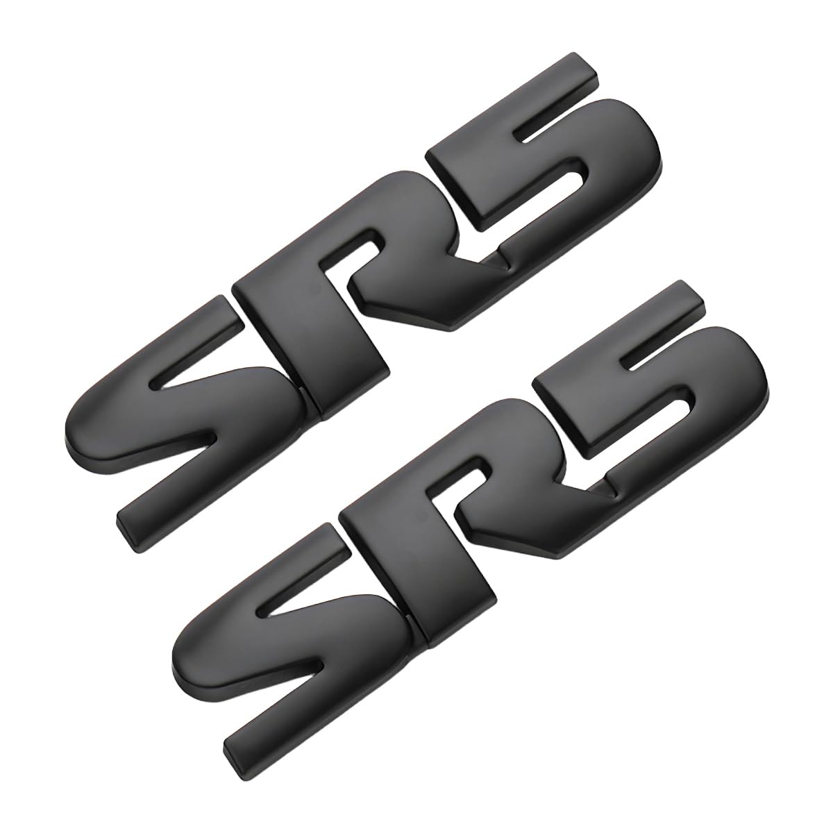 2 PCS SR5 Metal Emblem, 3D SR5 Nameplate Logo Badge Sticker Car Bumper Decal, Self-Adhesive Metal Emblem Sticker Exterior Decor for Vehicle Trunk Tailgate Side Fender (Black)