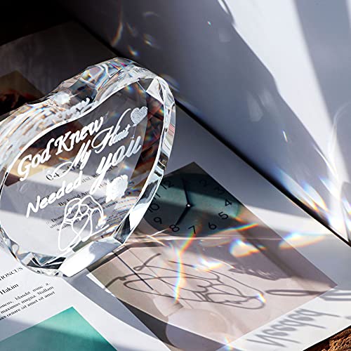 Love Gifts For Her On Anniversary, K9 Crystal Ornament Sign Engraved Loving Quotes, Glass Plaque Romantic Keepsake Presents For Wife Husband #TOP3