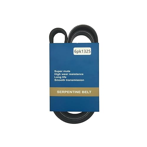 6PK1325 Cinturón de serpentina 6 varillas de 52.16 pulgadas para Thunderbird 1982-1985 Continental 1982-1984 M-azda 5 2006-2010 M-azda 3 2004-2009