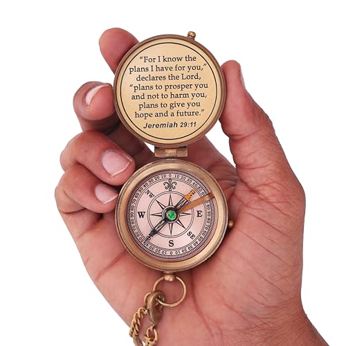 NEOVIVID Religious Gifts for Men, LDS Missionary, Easter for Teen Boys, Compass, Catholic, Christian, Jeremiah 29:11, Personalized, Sentimental, Inspirational - Image 3