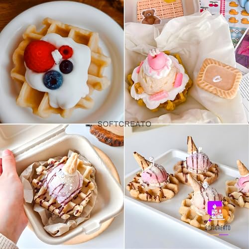 Image of Round Waffle Silicone Candle Mould | Dessert Biscuit Cake Design Candle Making Mould | Silicone Mould for Candle Making, Soap, Resin Art & Wax DIY Craft | Decorative Candle Mould Silicone (Waffle Round)