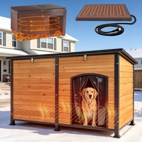 GUTINNEEN 59-Inch XXL Heated Kennel