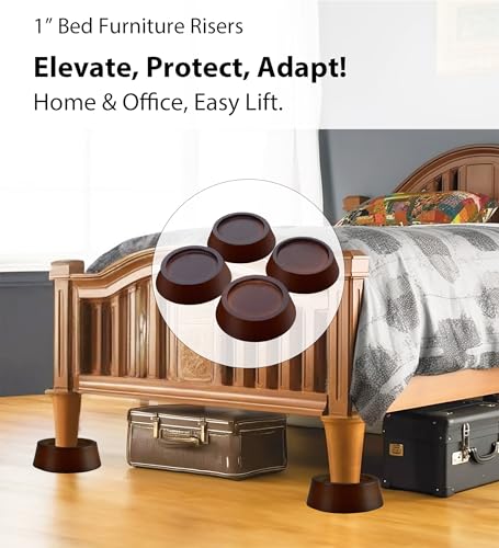 Montihold WBRS Bed Risers 1 Inch, Premium Pine Wood Furniture Risers thumb #3