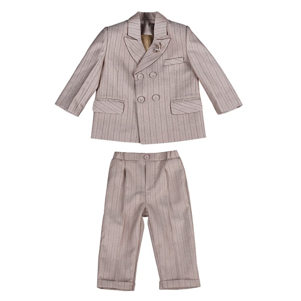 Trajes para Bebe Niño,Conjunto de 5 Piezas de Traje Formal para Niños Blazer+Camisas+Chaleco+Pantalones+Pajarita,Esmoquin Caballero para Boda,Fiesta,Ceremonia Traje de Bautizo,Chicos Ropa
