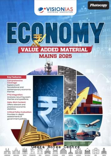 Vision IAS Economy Value Added Material for UPSC Mains 2025, Photo...