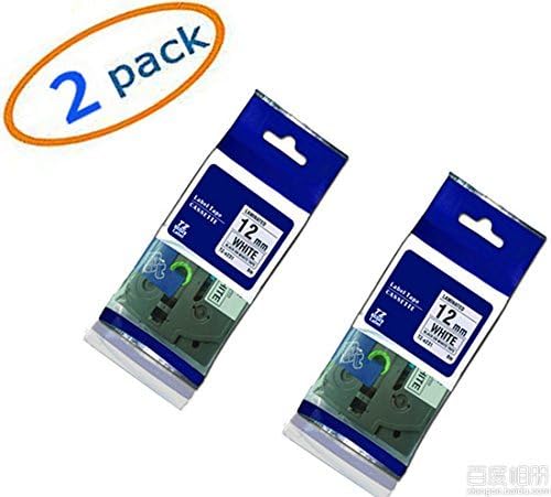 2 Value pack replacment TZ231 TZe231 black on white 1/2 Inch 26.2 Ft Laminated Tape for Brother P touch series Labeler
