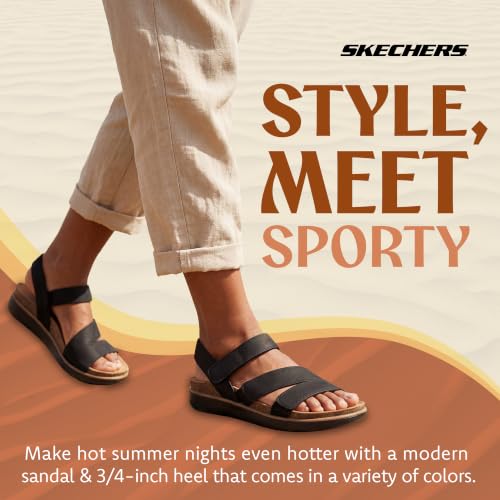 Skechers Women's LIFTED COMFORT flatform sandal, Black 5 M - image 2