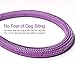 10 FT Strong Dog Leash Extra Heavy Duty Rock Climbing Rope Comfortable Padded Handle Highly Reflective Threads for Small Medium Large Dogs, 1/2 inch Diameter (Purple)