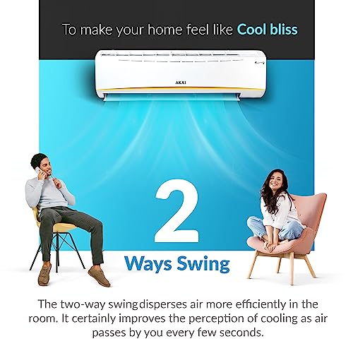 Image of Akai 1.5 Ton 5 Star Inverter Split AC (100% Copper, AKSI-185LQA, White)