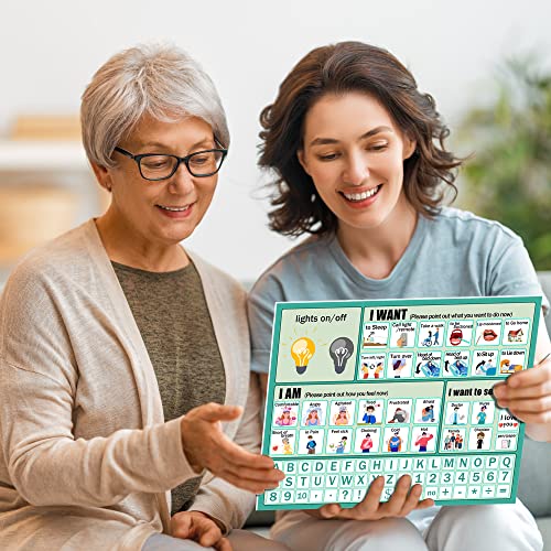 10Pcs Nonverbal Communication Board Waterproof Aphasia Patient Communication Tools Durable Non Verbal Communication Device Cards For Nonverbal Adults, Kids #TOP5