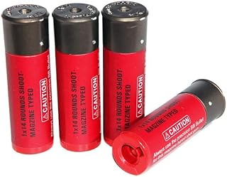 GoldenBall Airsoft 4pc 14rd M180 Spring Shotgun Shells - RED - UK Arms