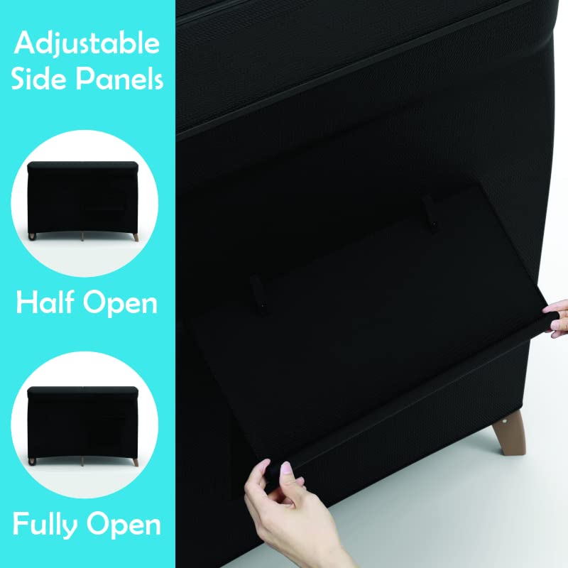 Pack-and-Play-Blackout-Cover-Playpen-Net-Blackout-Crib-Tent-Up-to-41-x-32-Black-Breathable-Mesh-Baby-Pen-Netting-Canopy-Portable-Slumber-Accessories-Privacy-Nap-Shade-for-Toddler-Infant