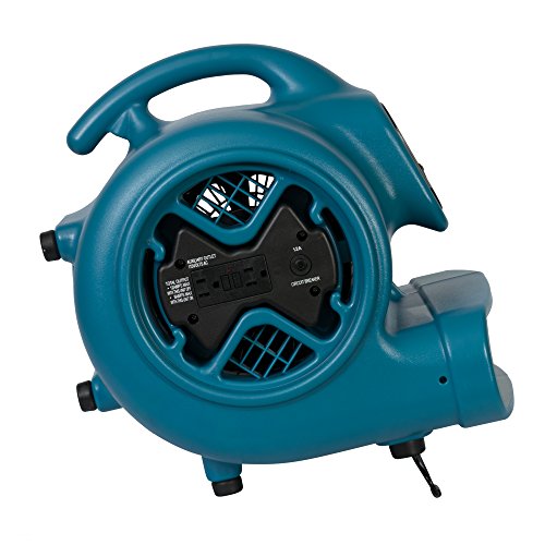 Image of XPOWER X-600A Pro 1 /3 HP 2400 CFM Centrifugal Air Mover, Carpet Dryer, Floor Fan, Blower, Daisy Chain, for Water Damage Restoration, Janitorial, Plumbing, Home Use
