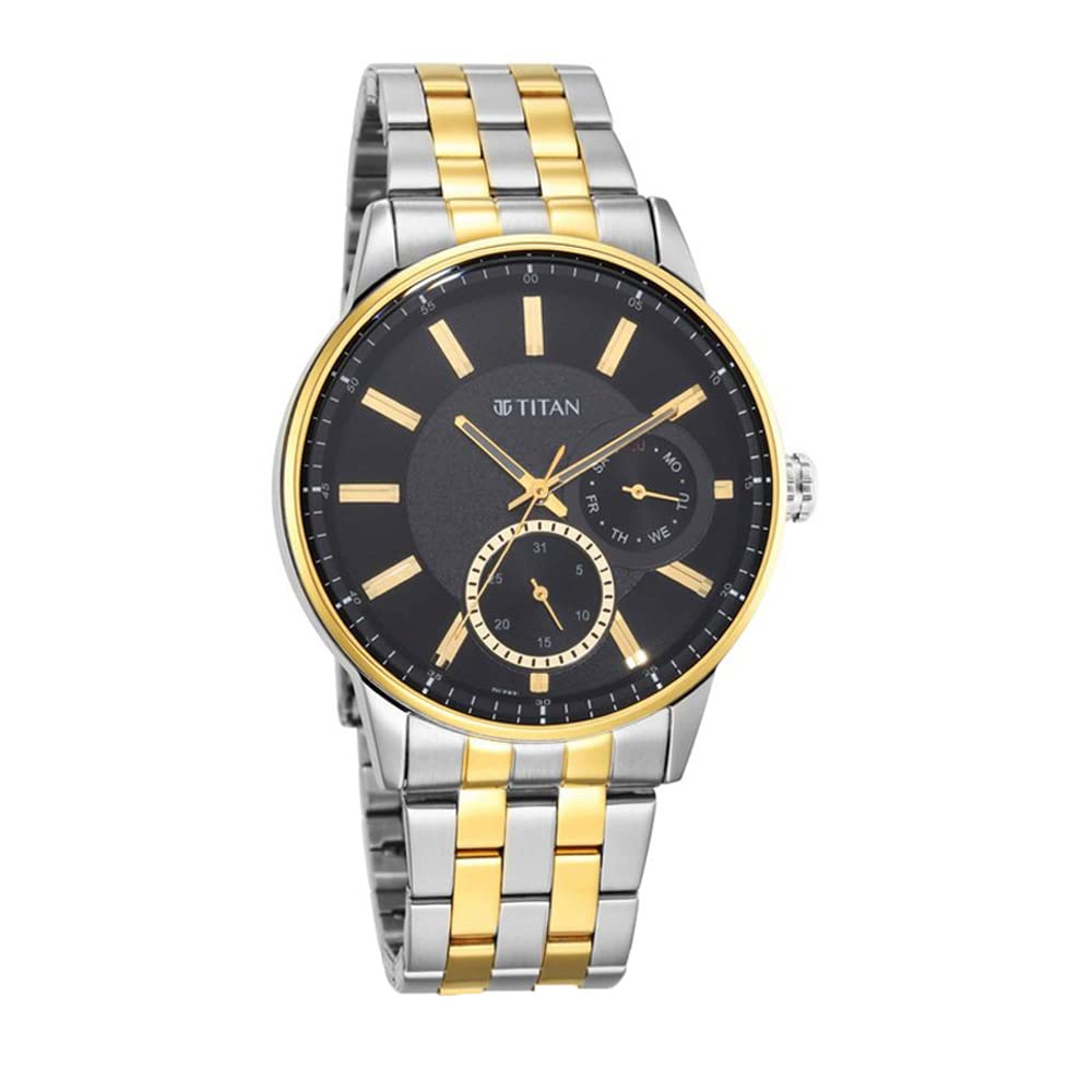 Titan Regalia Opulent Black Dial Quartz Multifunction Stainless Steel Strap Watch for Men-NS9441BM02 (B09DCVZFX8) Amazon Price History, Amazon Price Tracker