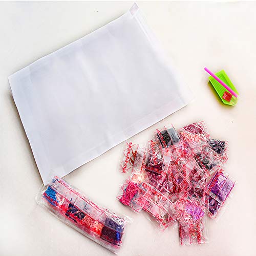 DIY 5D Diamond Painting Kits for Adults,Round Full Drill -Crystal Rhinestone Embroidery Cross Stitch Mosaic Making Diamond Art, Colored Trees Scenery Home Decor 11.8\"X15.7\" - Thumbnail 6