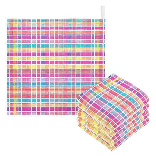 Kigai Colorful Stripes Baby Washcloths,3pcs Ultra Soft Absorbent Towel,Newborn Bath Face Towel, Natural Reusable Baby Wipes for Sensitive Skin, Baby Registry as Shower