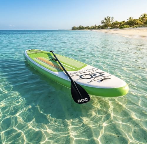 Image of Roc Inflatable Stand Up Paddle Board 10' 6 inch with Premium SUP Paddle Board Accessories, Wide Stable Design, Non-Slip Comfort Deck for Youth & Adults