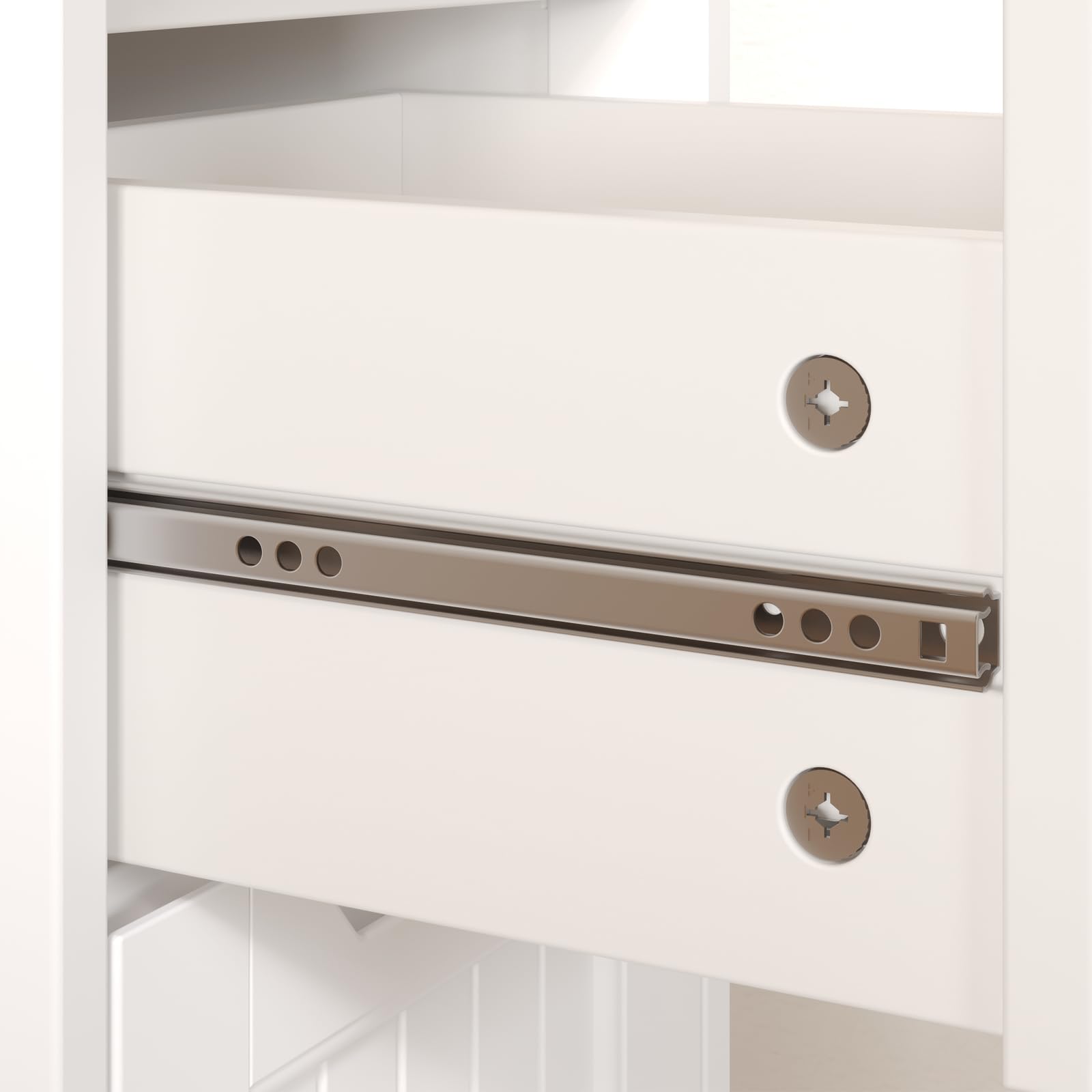 Bealife Armario de Baño con 4 Cajones, Cajonera de Baño, Mueble Estrecho, Adecuado para Dormitorio, Cocina y Salón, Estilo Nórdico Moderno, Blanco (28x28x84cm)