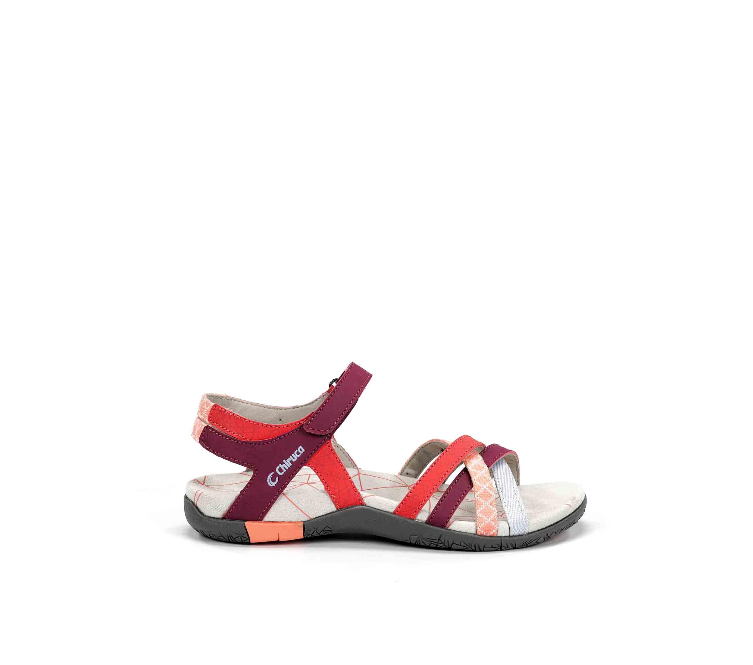 CHIRUCA Malibu 17 Sandal Woman burgundy/Coral - synthetic size: 39