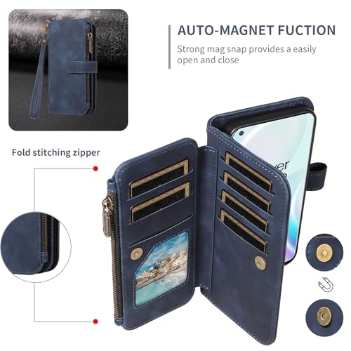 Coque OnePlus 8 zippée résolvant le stockage et la casse de l'écran