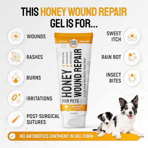 image for SILVER GRADE Dog Wound Care with Honey & Colloidal Silver for Scratche