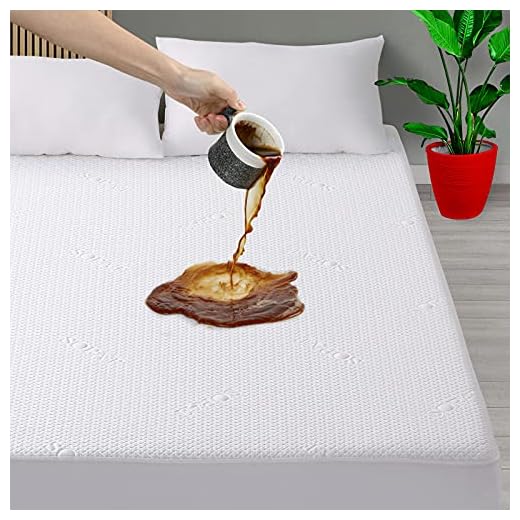 SOPAT Mattress Protector Full 100% Waterproof Mattress Pad Cover 3D Air Fabric Breathable Smooth Soft Cover Premium Fitted Mattress Protector Elastic Deep Pocket Vinyl Free