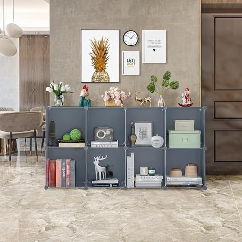 Image of Sunderlook Shoe Rack Plastic for Home- Shoe Stand, Chappal Stand, Professional Multipurpose Foldable Standing Comfort Runner Shoe Rack with Door, Slipper Stand (Dark Grey, 12 Shelf 6 Door)
