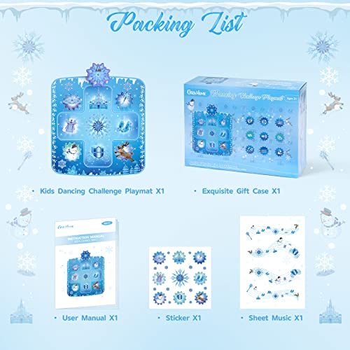 Girlshome Dance Mat - Frozen Toys For Girls Electronic Dance Pad With 5 Game Modes, Built-In Music, Touch Sensitive Light Up Led Kids Musical Mat, Christmas & Birthday Gift For Toddler Girls 3-12 #TOP1