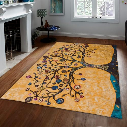 Tapis de salon abstrait doux et lavable pour la maison - 4